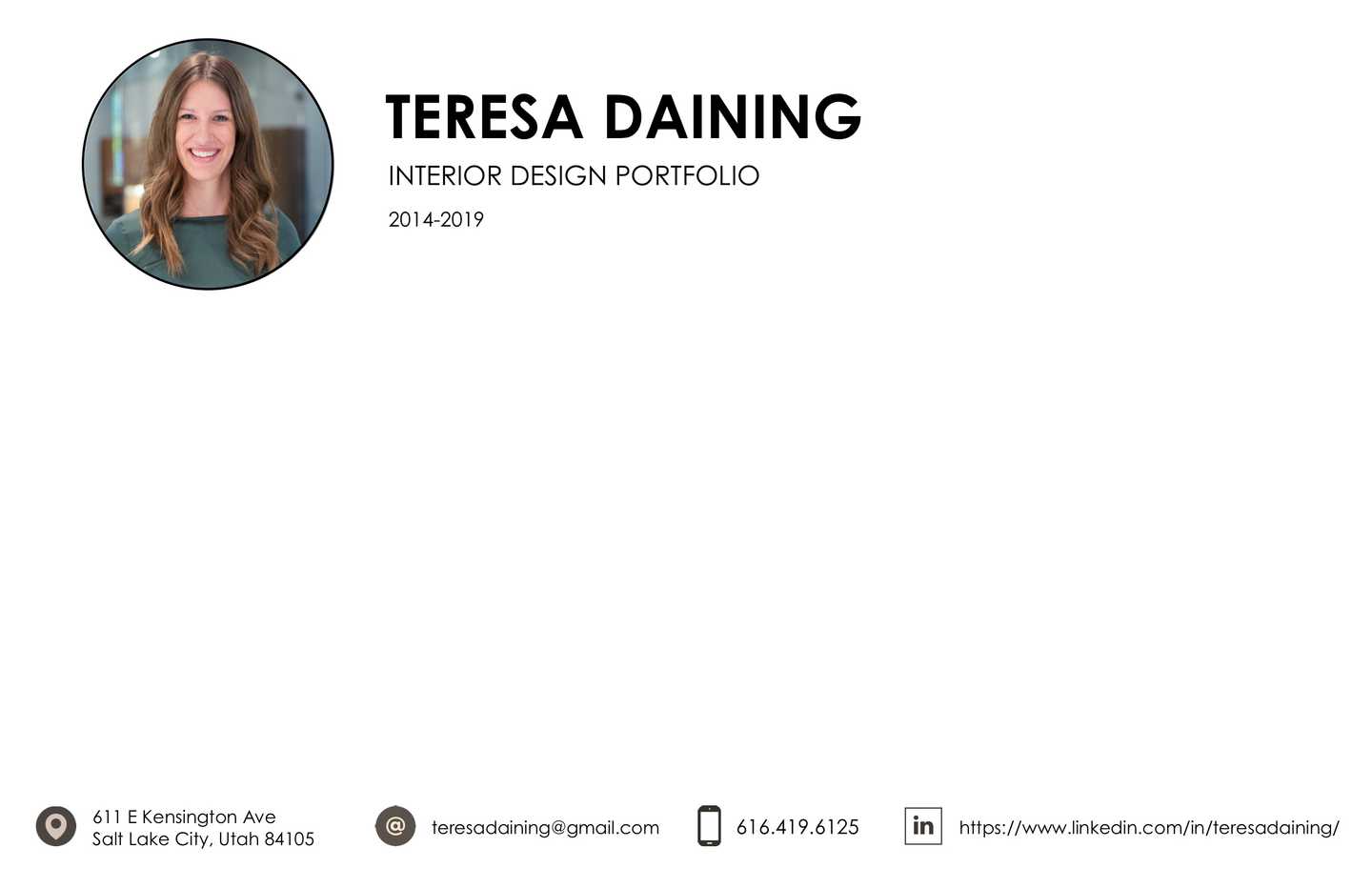 Teresa Daining Interior Design Portfolio 2014-2019