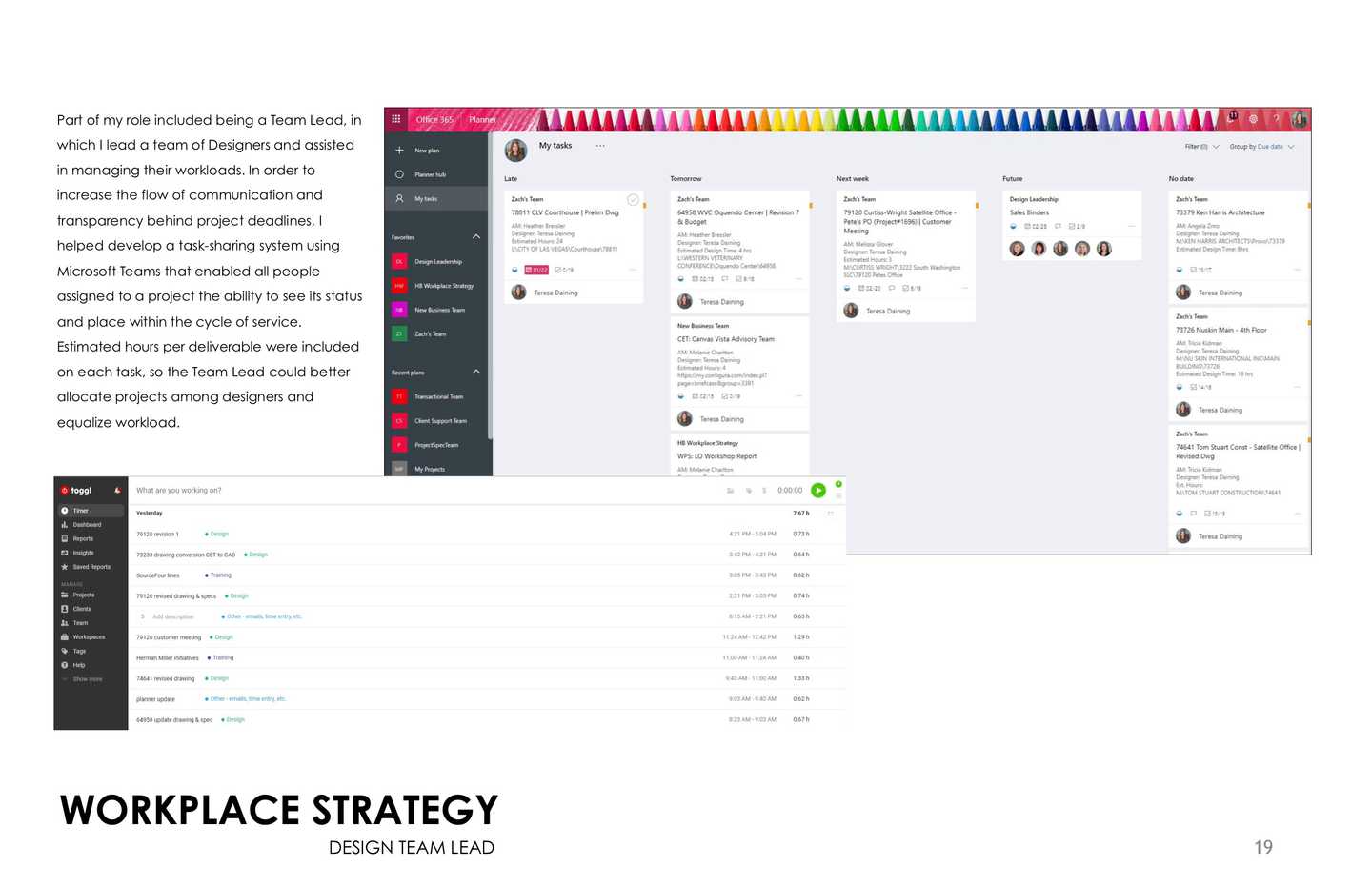 Workplace Strategy: Design Team Lead